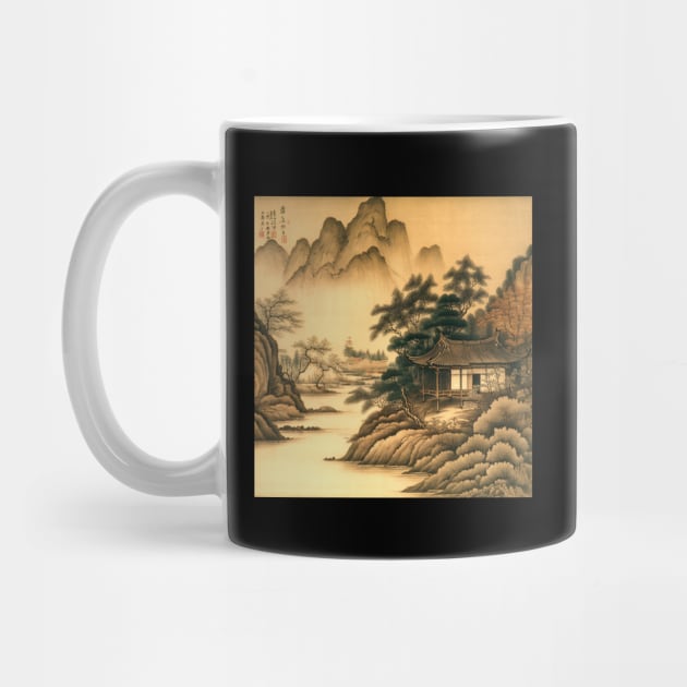 Chinese painting Mountains by KAWAIIBYHM